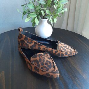 Wild Diva Lounge Animas Print Pointy Toe Flats Sz 8